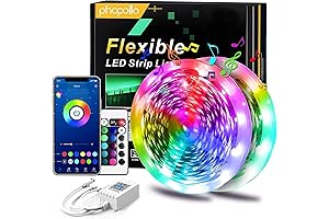 PHOPOLLO Bluetooth LED Color Changing Lights for Bedroom (100ft, 2 Rolls of 50ft)