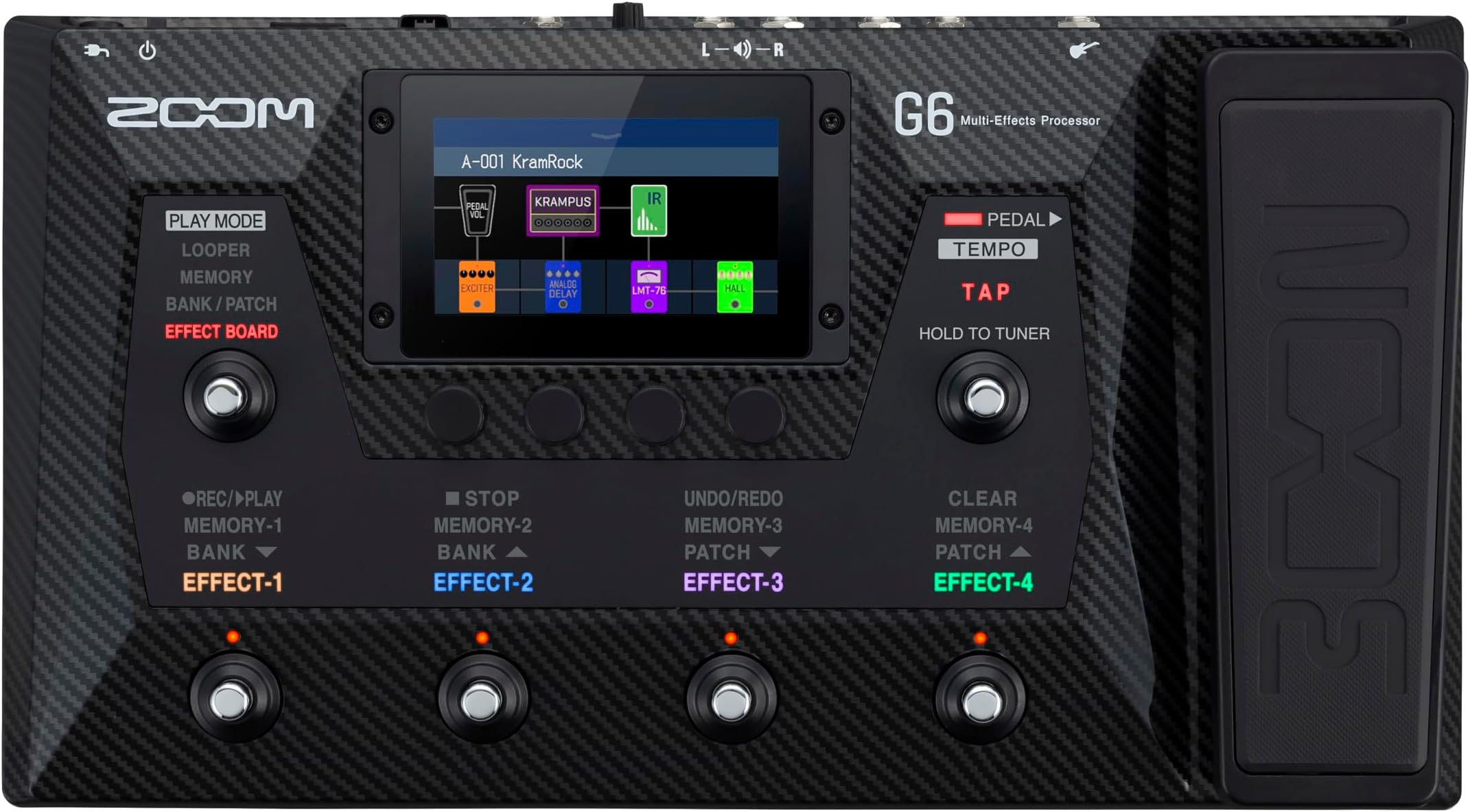 G6 Guitar Multi-Effects Processor with Expression Pedal, Touchscreen Interface, 100+ Built in Effects, Amp Modeling, IR’s, Looper, & Audio Interface for Direct Recording to Computer