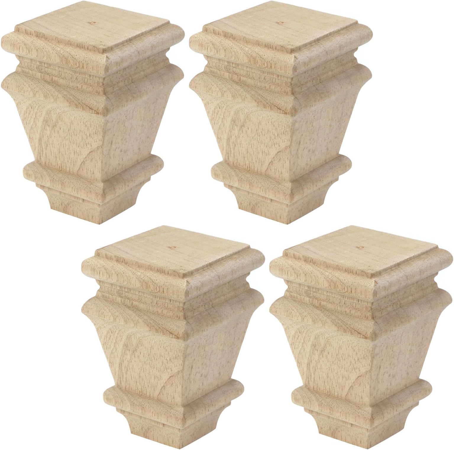 T Tulead Wood Furniture Legs Unfinished Feet 100mm Height Sofa