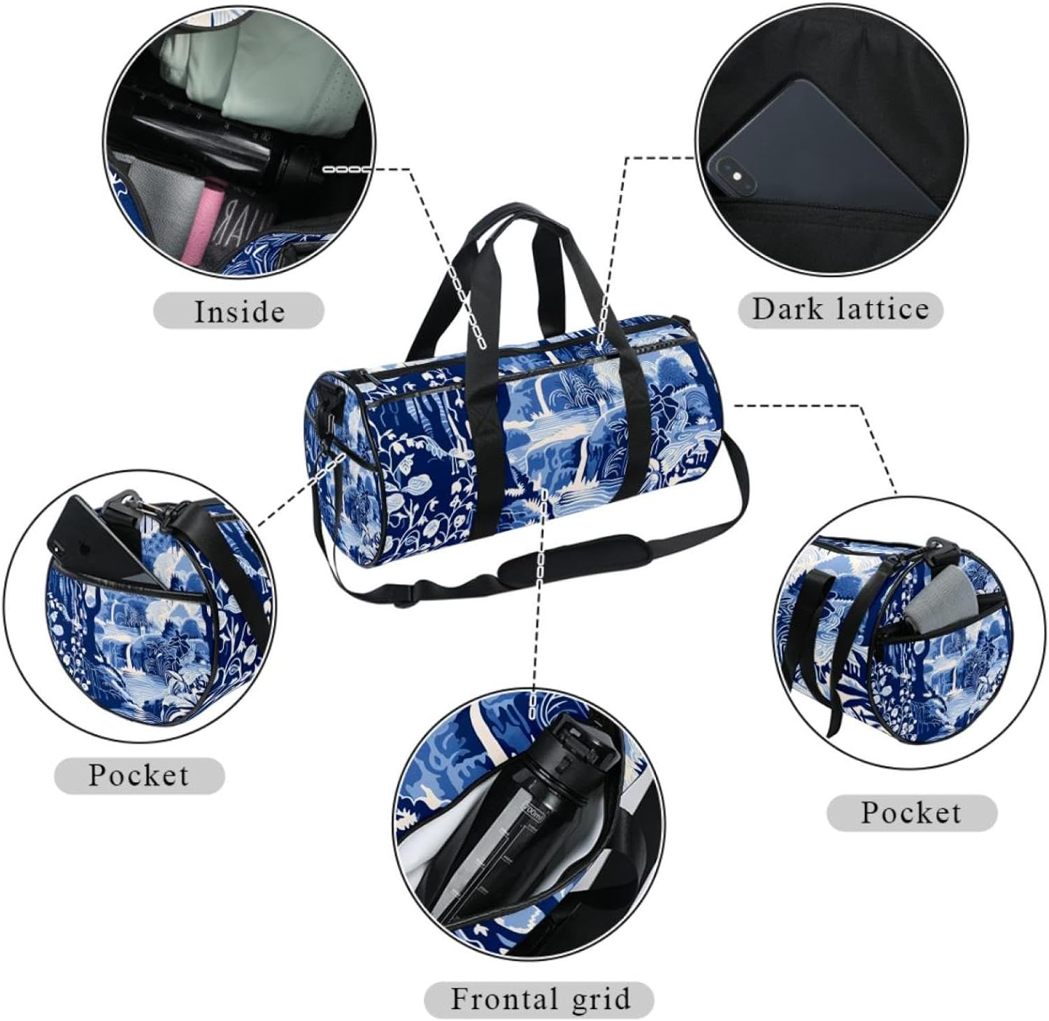 Gym Bags for Women,Duffle Bag for Travel,Abstract Art Forest Plant,Gym Bag for Men