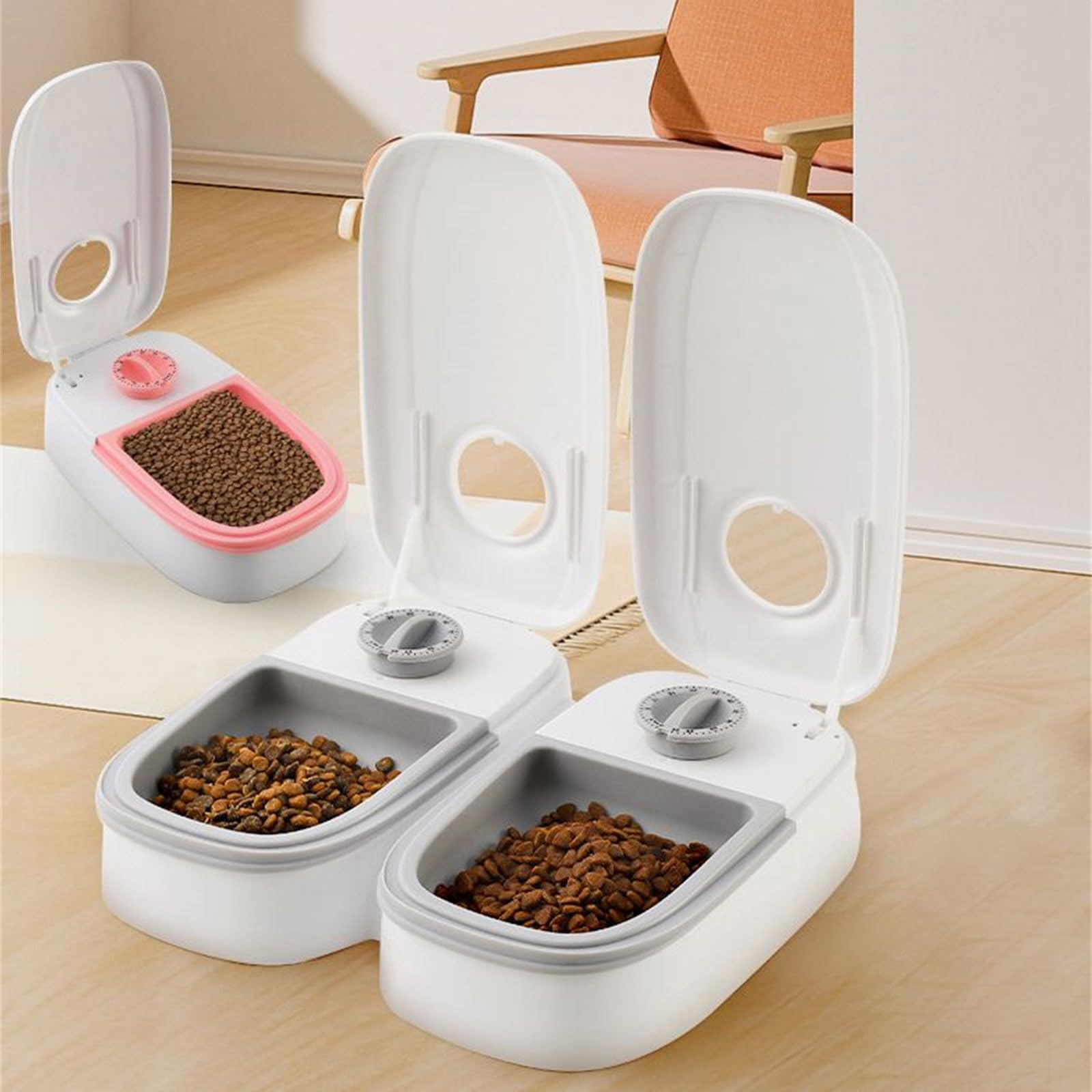 Alimentatore automatico a tempo di alimentazione 350 ml Controllo delle porzioni di capacità singolo/doppio Timer 48 ore Dispenser di cibo asciutto/umido Dispenser di cibo per animali
