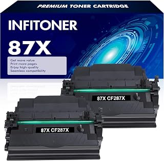 87X Toner Cartridge 2-Pack High Yield Replacement for HP 87X CF287X 87A CF287A Toner Cartridge for HP Laserjet Enterprise M506 M506dn M506n M506x M501 M501dn MFP M527 M527dn M527f Printer Black