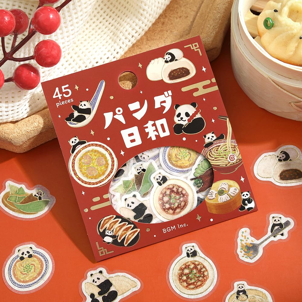 Amazon.co.jp: ビージーエム フレークシール パンダ日和 料理 BS-FG229