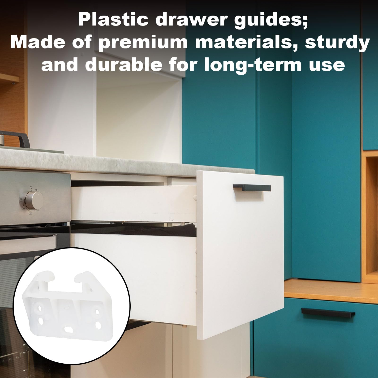 Lot De 24 Guides De Tiroir En Plastique – 6,9 X 4,1 Cm – Pièces De