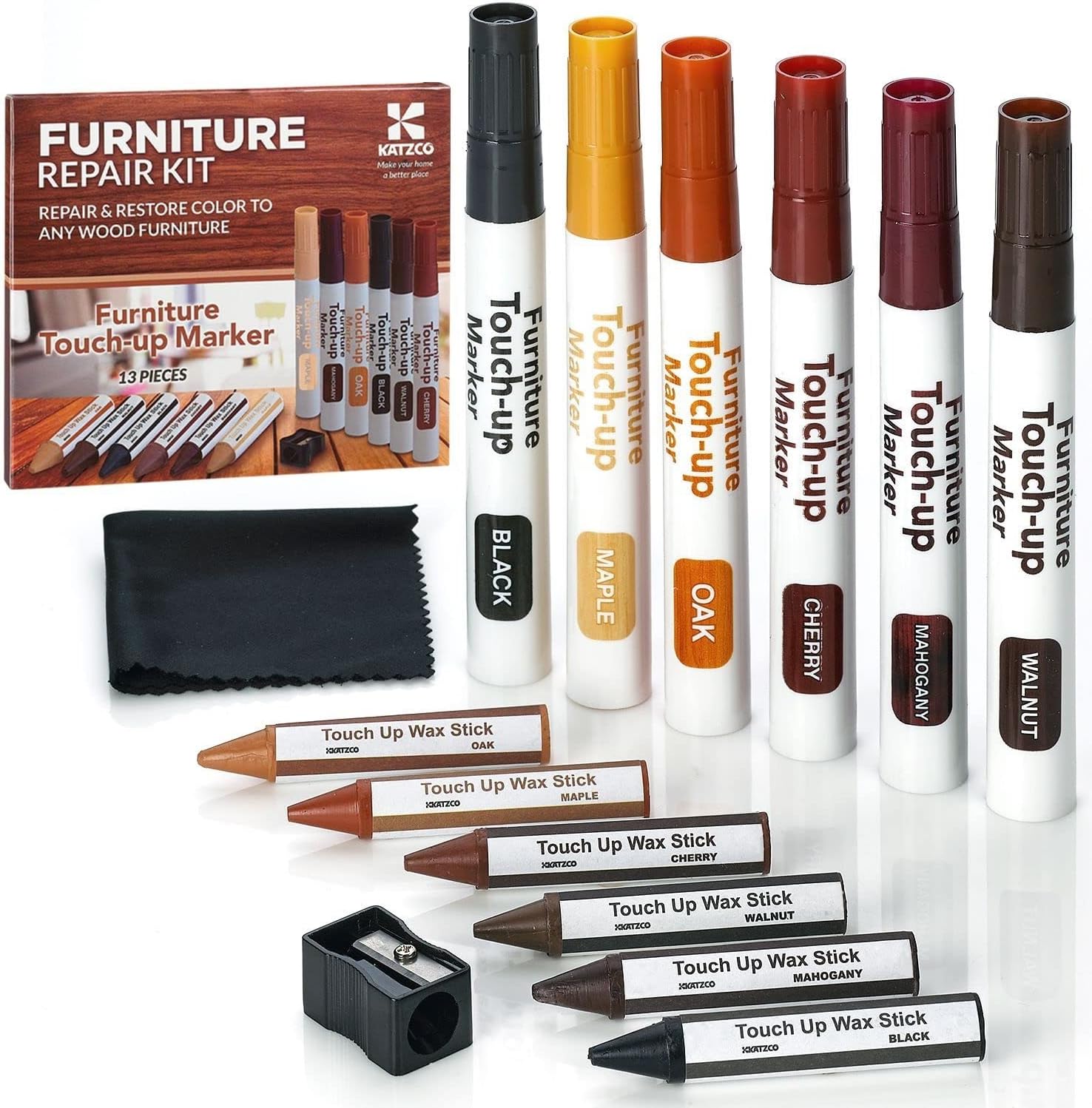 Katzco Furniture Repair Kit Wood Markers Set of 13