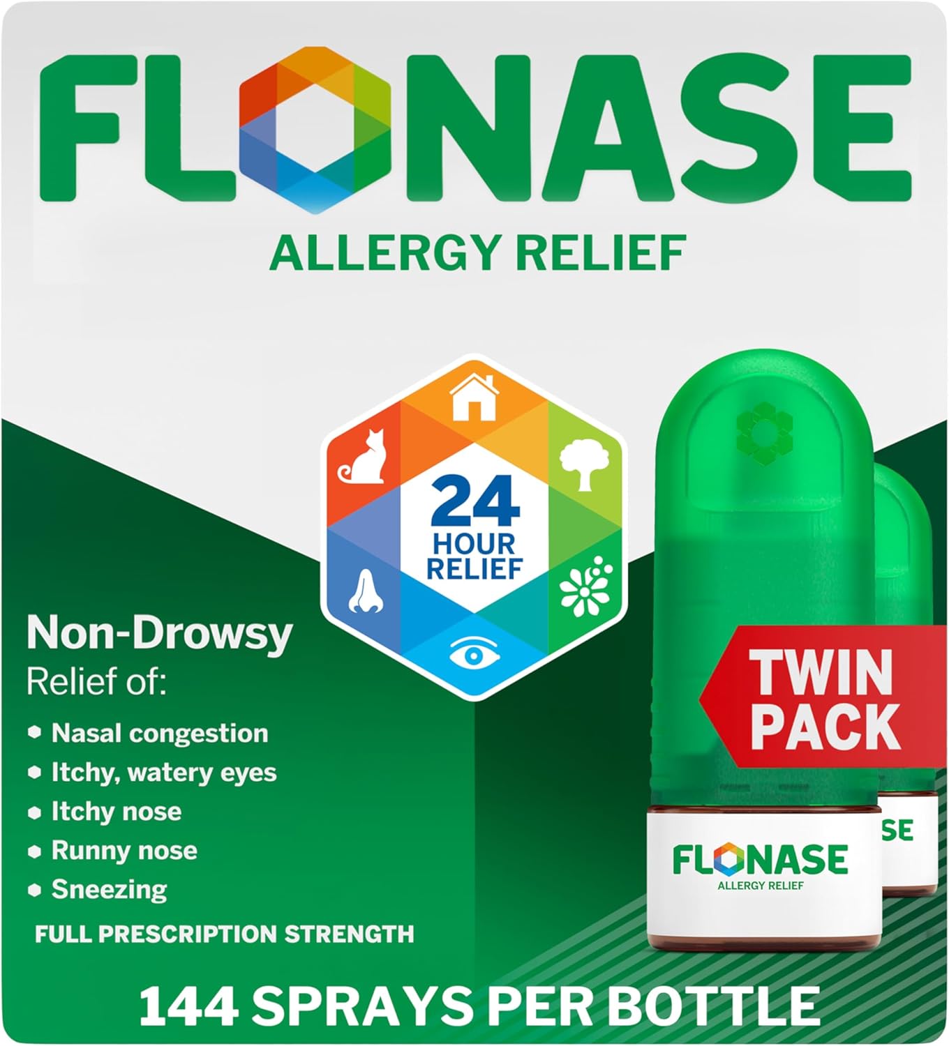 Flonase Allergy Relief Nasal Spray - 2x144 sprays