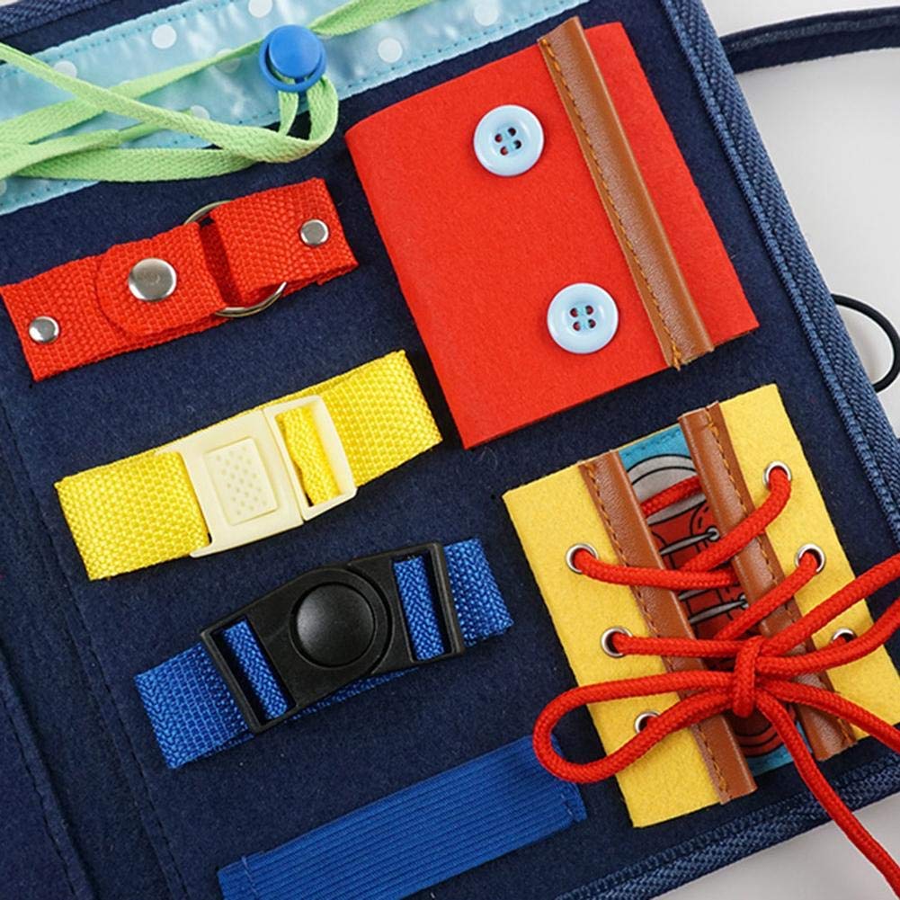 Toddlers Busy Board, Montessori Busy Board, Sensory Toys Basic Skills