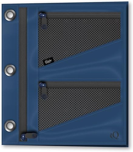 Miniatura 8 de iScholar Estuche para lápices expandible jumbo, 3 bolsillos, el color puede variar (55035)