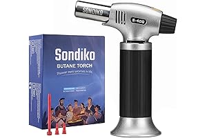 Sondiko S400 Blow Torch for Cooking, Culinary Refillable Butane Kitchen Torch Lighter