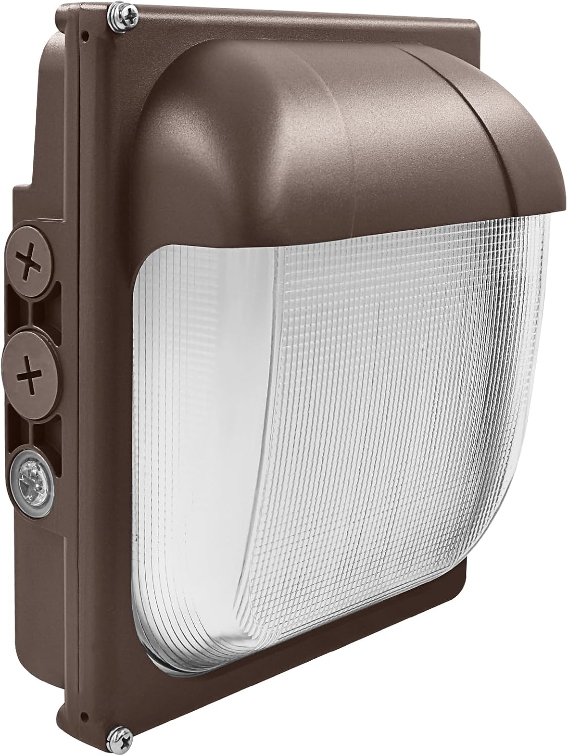 LUXRITE 20/40/60W LED Wall Pack Light with Photocell, 3CCT 3000K/4000K/5000K, 2400/4800/7200LM Selectable, Dusk to Dawn LED Outdoor Lighting, IP65 Waterproof, 120-277V, Dimmable, Frosted Lens