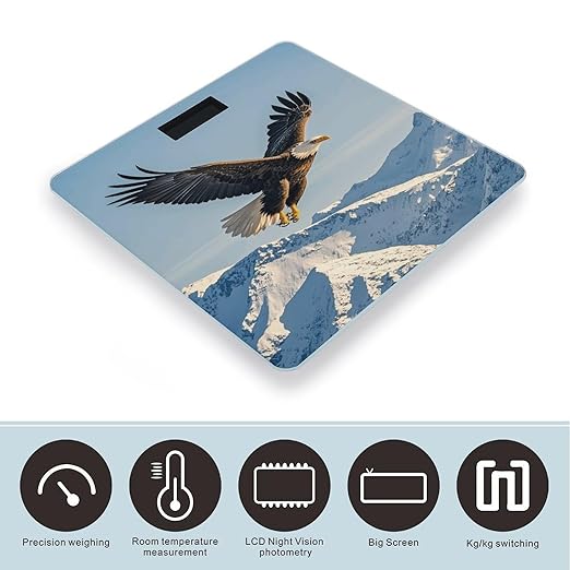 Báscula Digital Corporal VTCTOASY 400 lb Pantalla LCD Vidrio Templado miniatura 3