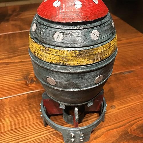 Miniatura 2 de Caja de almacenamiento de bombas nucleares, decoración de escritorio de bomba nuclear, escultura de cohete de resina que se abre en 3D, modelo de