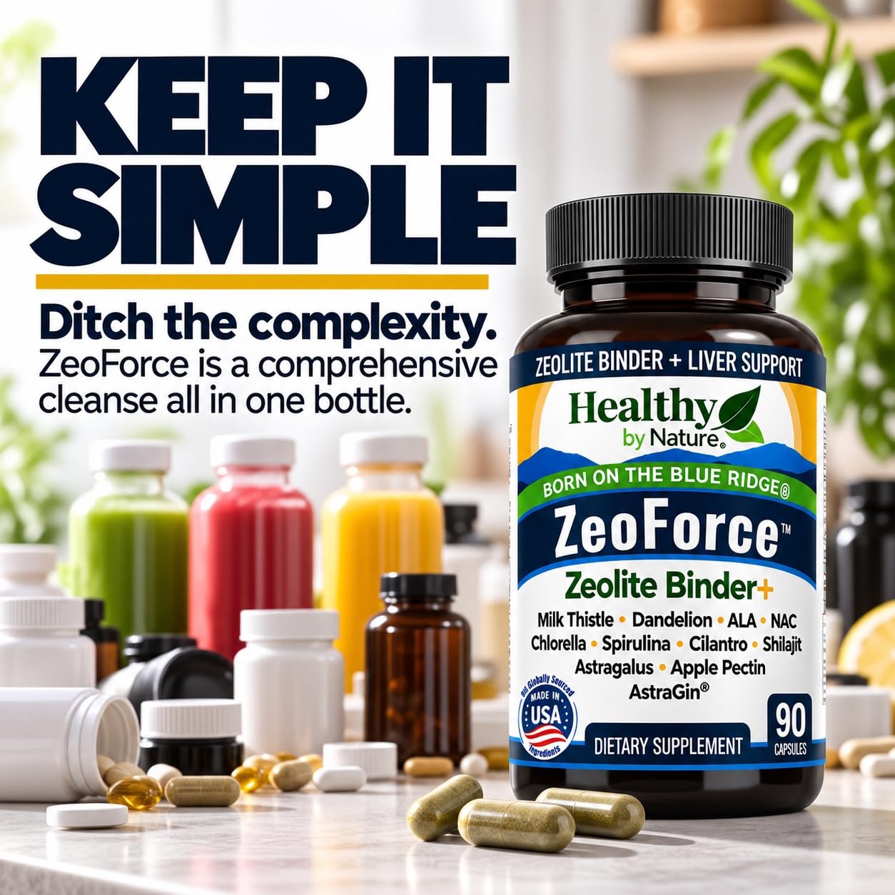 Zeolite + Liver Ultra Cleanse | Heavy Metal & Microplastic Detox Binder Support for Adults | Milk Thistle NAC Chlorella Cilantro Spirulina Shilajit Astragalus | Promotes Energy, Gut Health (90 Count) — Amazon image 6
