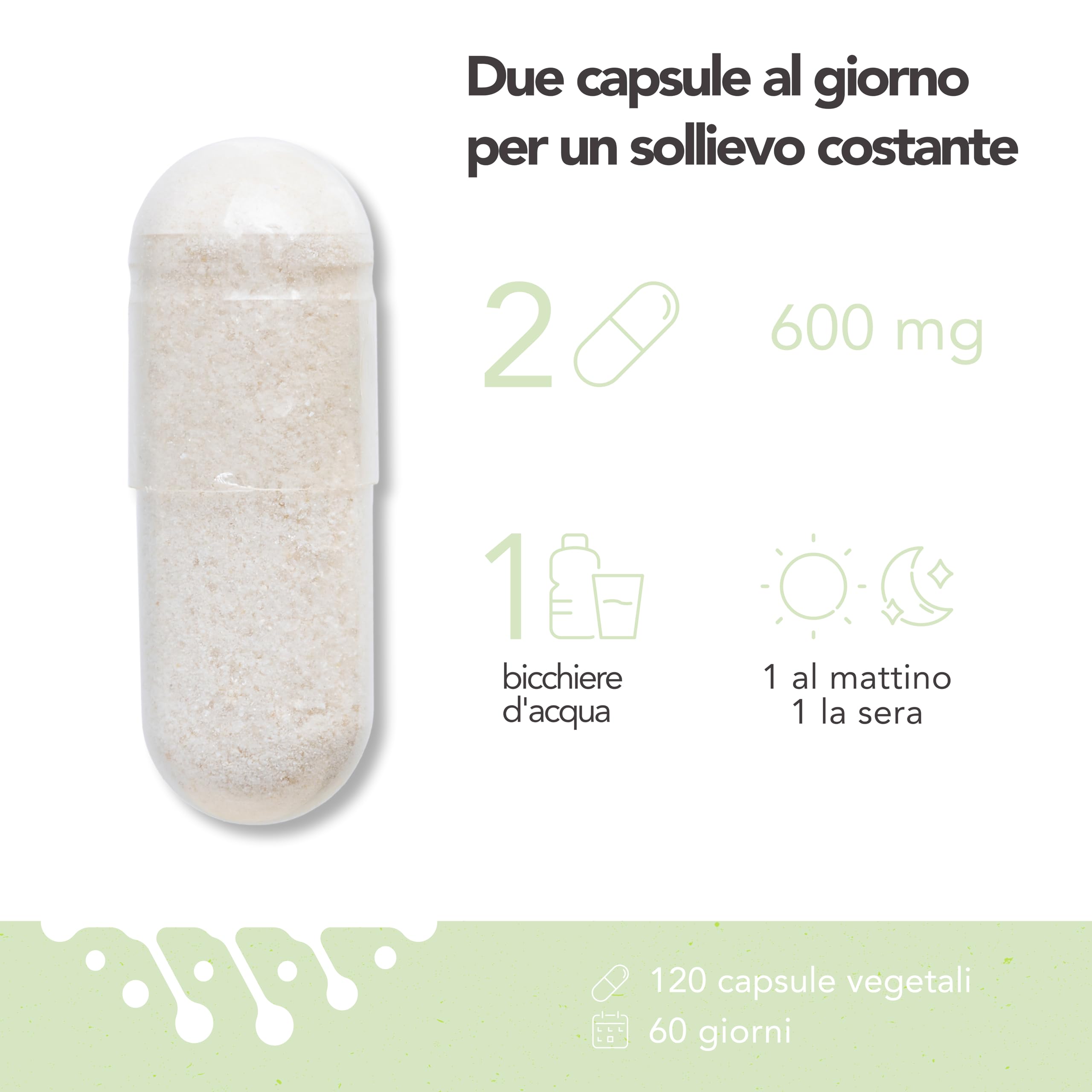 NOVIQA®, PEA Integratore 600 mg, Palmitoiletanolamide Naturale, 120 Capsule Vegane, Supporto per Benessere Articolare e Nervoso, Equilibrio e Concentrazione