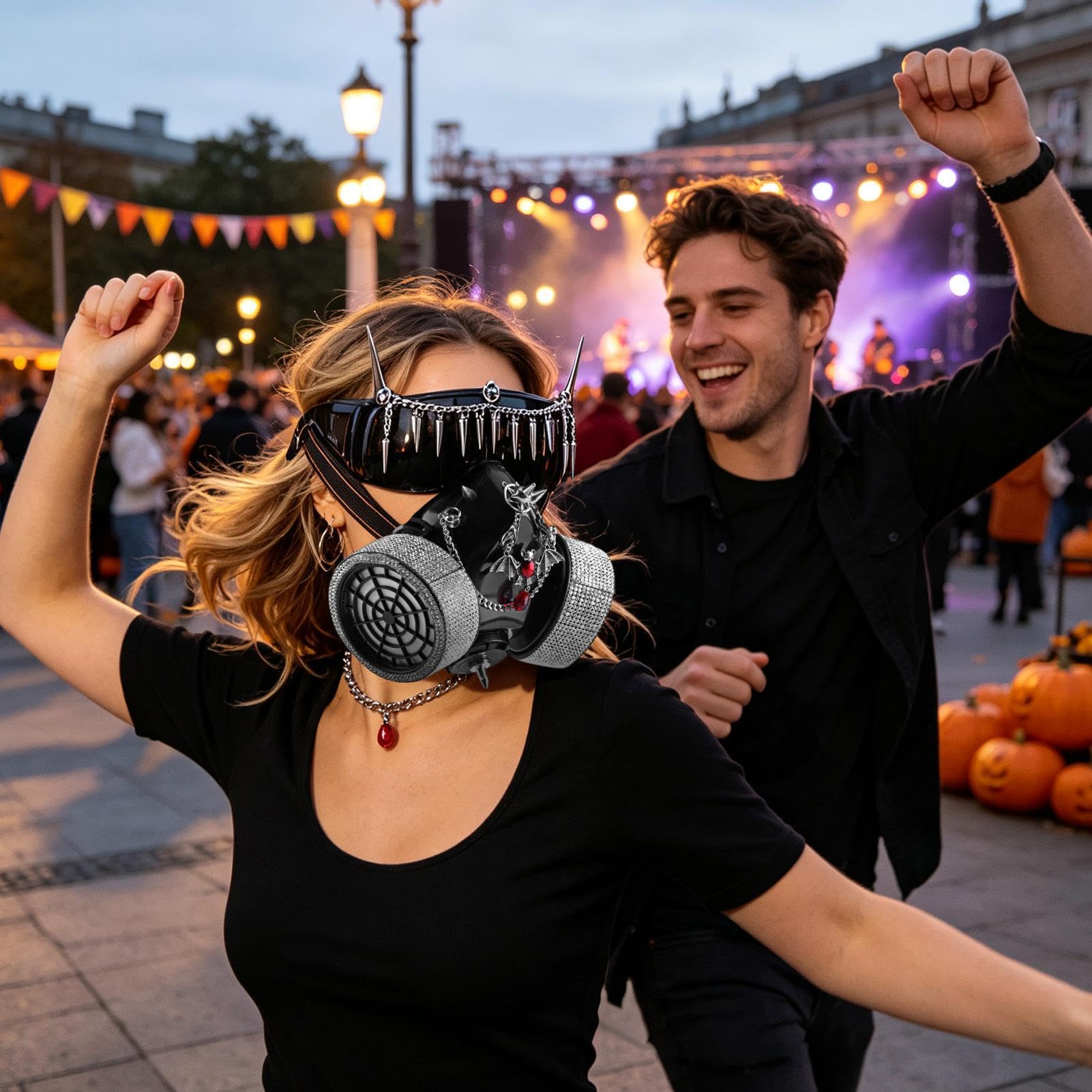 Gogle Steampunk Z Steampunkowe Regulowane Akcesoria Kostiumowe | Halloweenowe Okulary Gazowe Do Odgrywania Ról Dla Kobiet Mężczyzn Na Scenę Bar Imprezę Festiwal Muzyczny Film