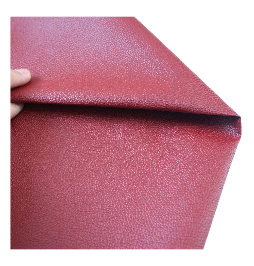 Similicuir vin rouge 1.38x5m pour réparer un canapé griffé ou une chaise usée