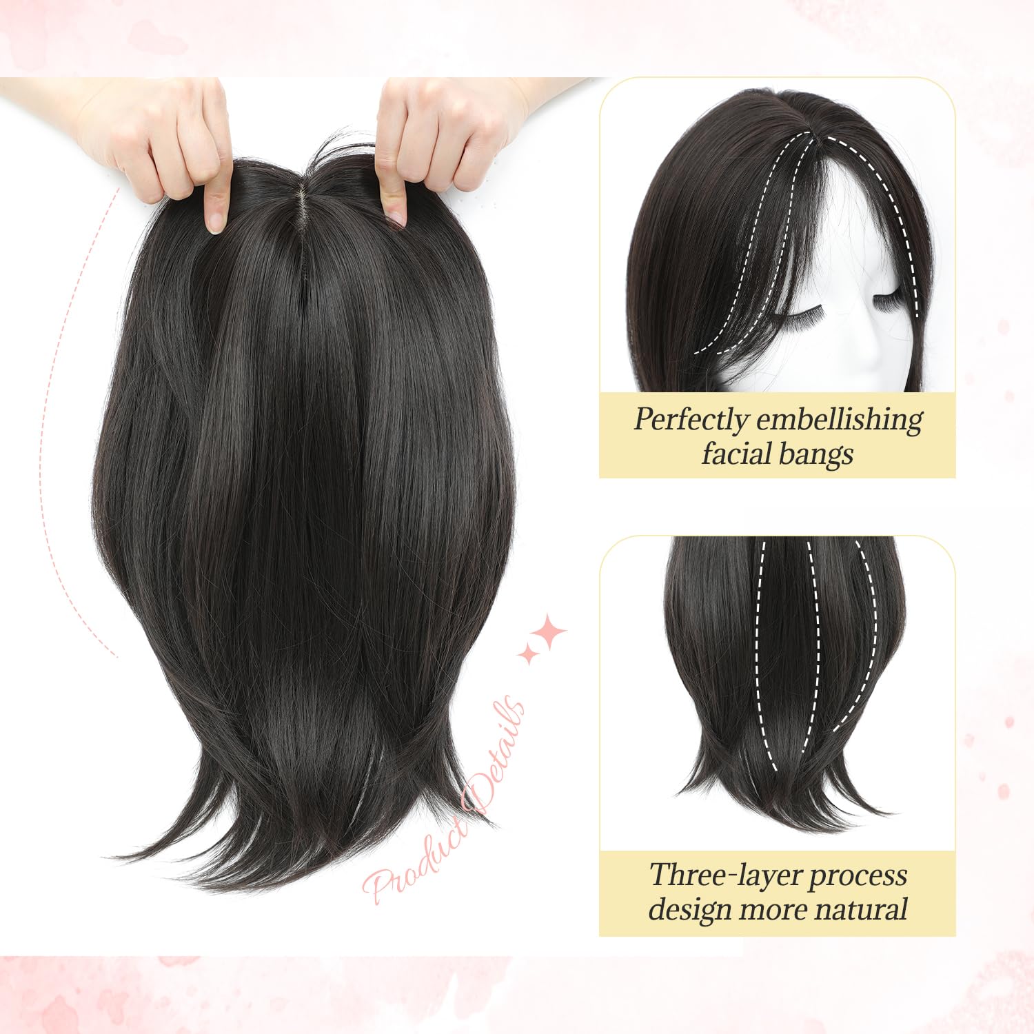 Amazon.com : Ms Taj 12 Inch Hair Topper for Women with  display picture 2