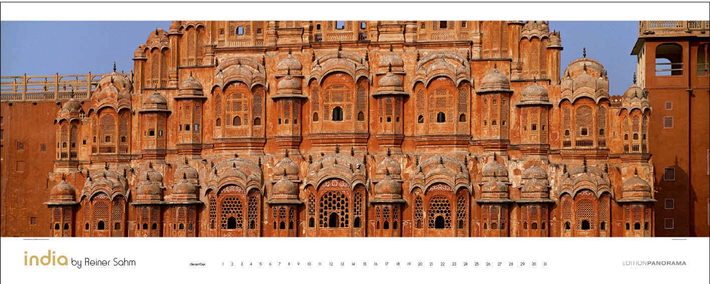 Indien Panorama: Immerwährender Panorama-Kalender in 1,20 Meter Breite