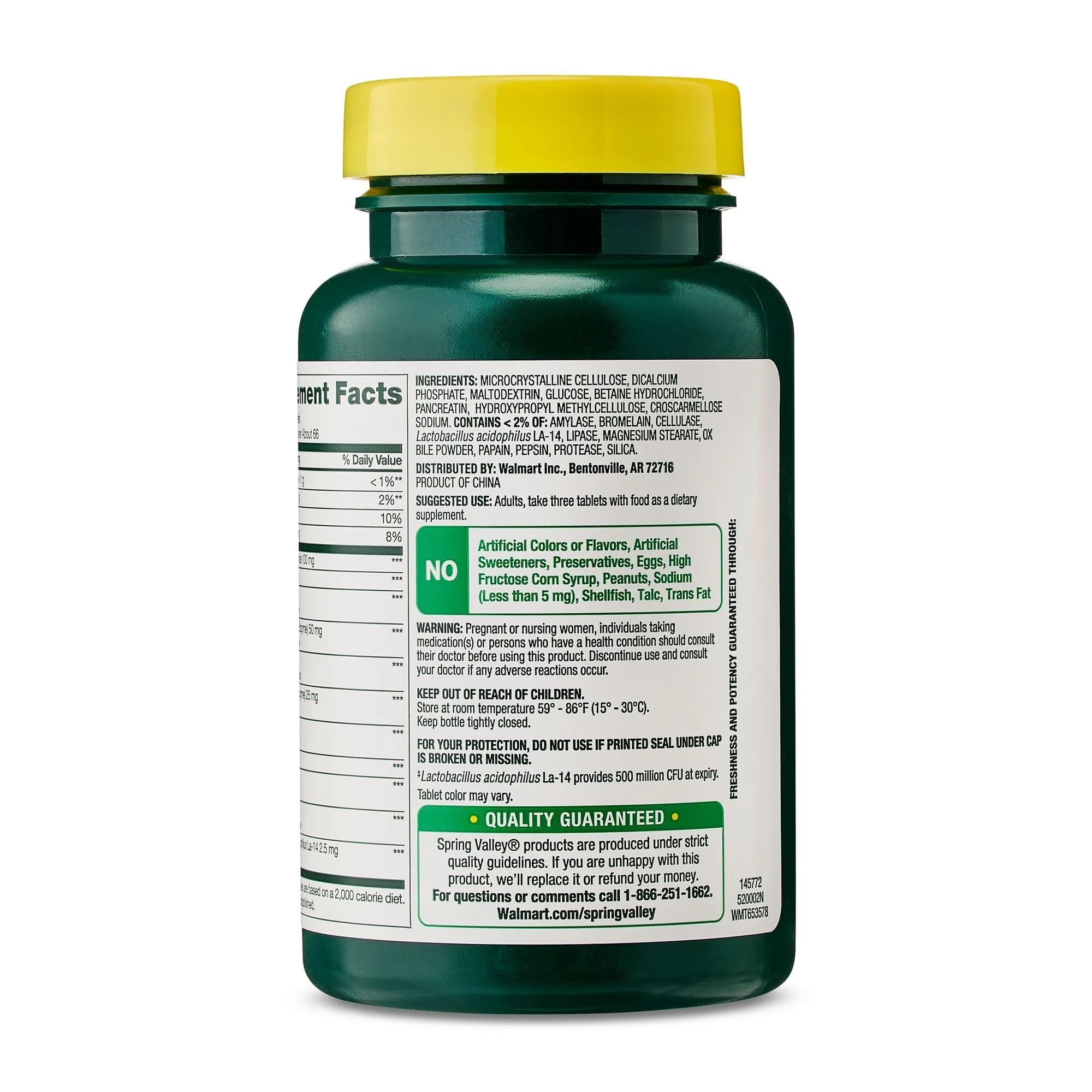 Probiotic Multi-Enzyme Digestive Formula Tablets – 200 Count – Supports Digestion, Bloating & Gut Health — Amazon image 8