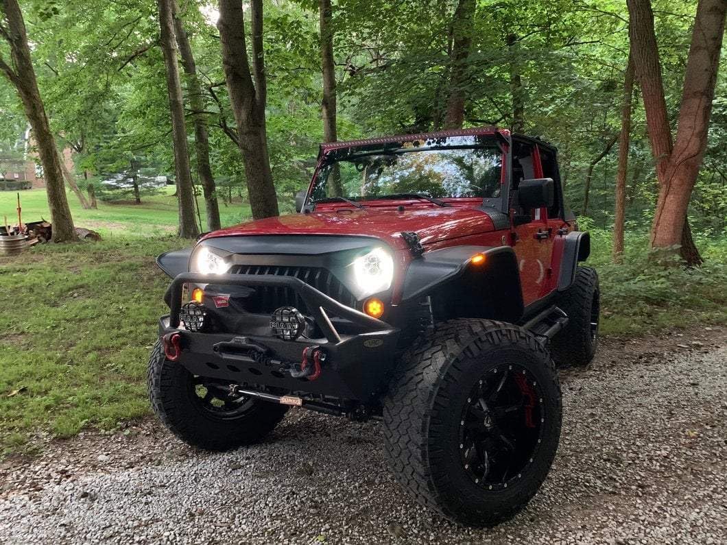 iJDMTOY Smoked 6-LED Amber LED Fender Flare Side Marker Lamps Compatible With Jeep Wrangler, One Pair Dark Smoke Lens, Compatible with Bushwacker Flat Style Fender Flares