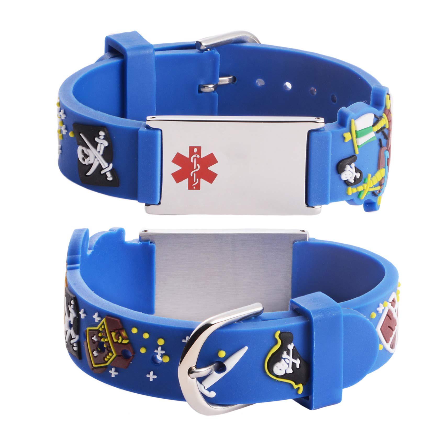 LinnaLove cartoon medical alert id bracelets Parents gift to Son, daughter, brother, sister