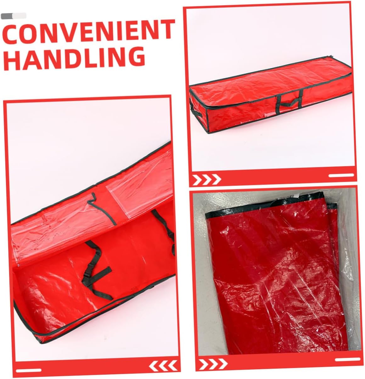 Christmas Tree Storage Bag Waterproof Large Tree Storage Pouch with Handles 120x36x13cm Holiday Wrapping Paper for Indoor Outdoor Use