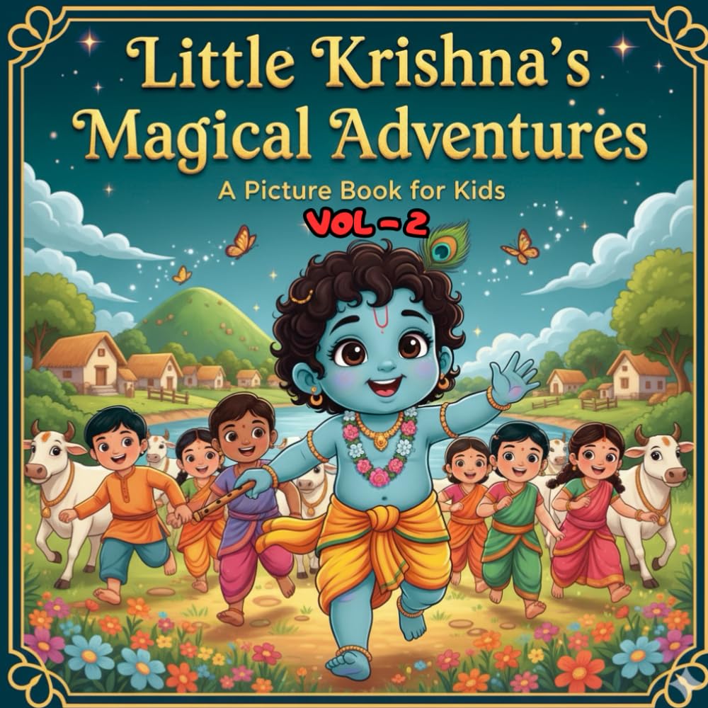 Little krishna's magical adventures Vol -2: A Picture Storybook of Love, Laughter, and Courage for preschool and toddlers (Little krishna's magical adventures picture book)