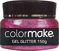 Gel Glitter Pote 150G Pink, Colormake