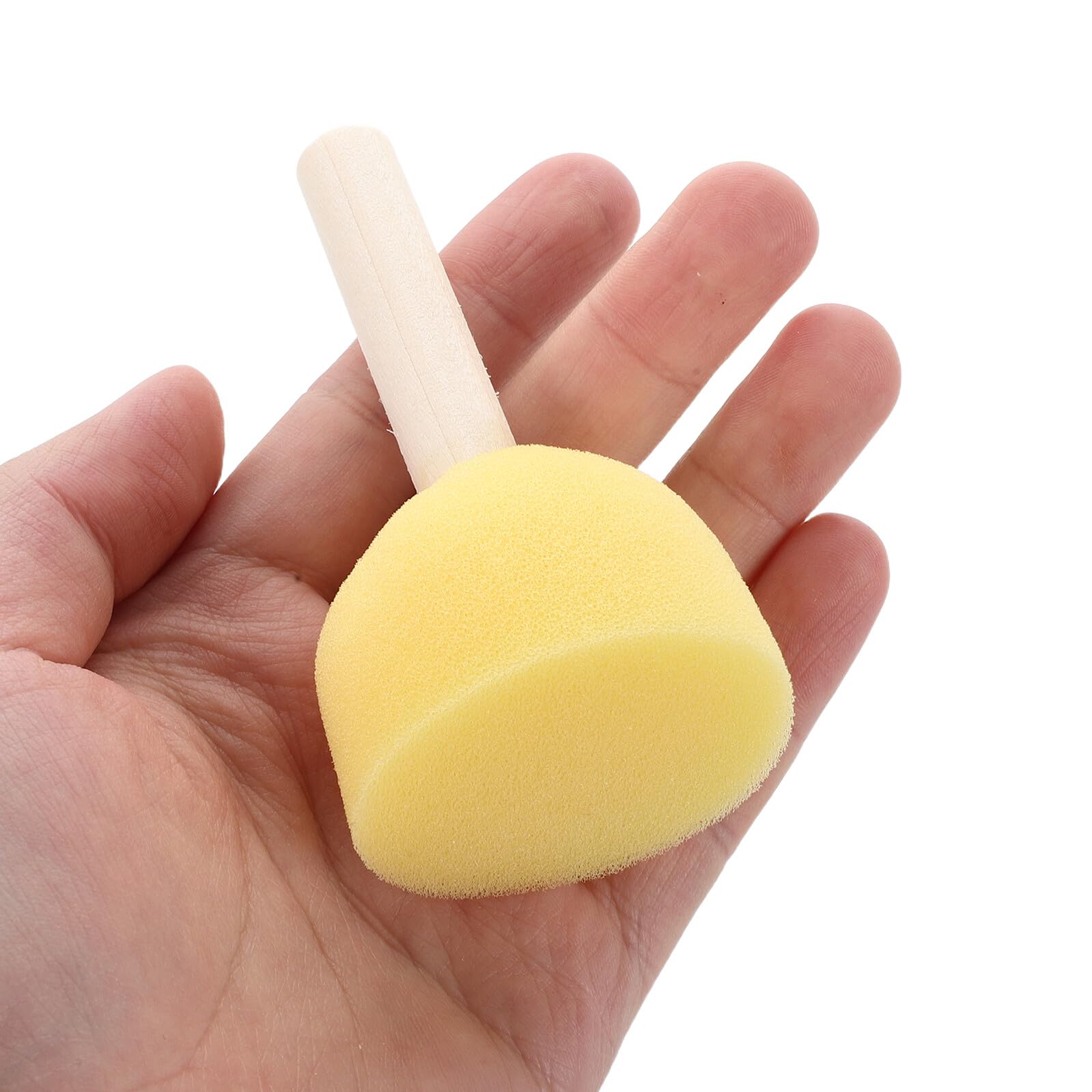 Alipis Pinceles de Esponja Circular con Mango de Madera 5 CM Juego de 40 Unidades Reutilizables para Manualidades Pintura Acrílica y Proyectos Escolares de Arte