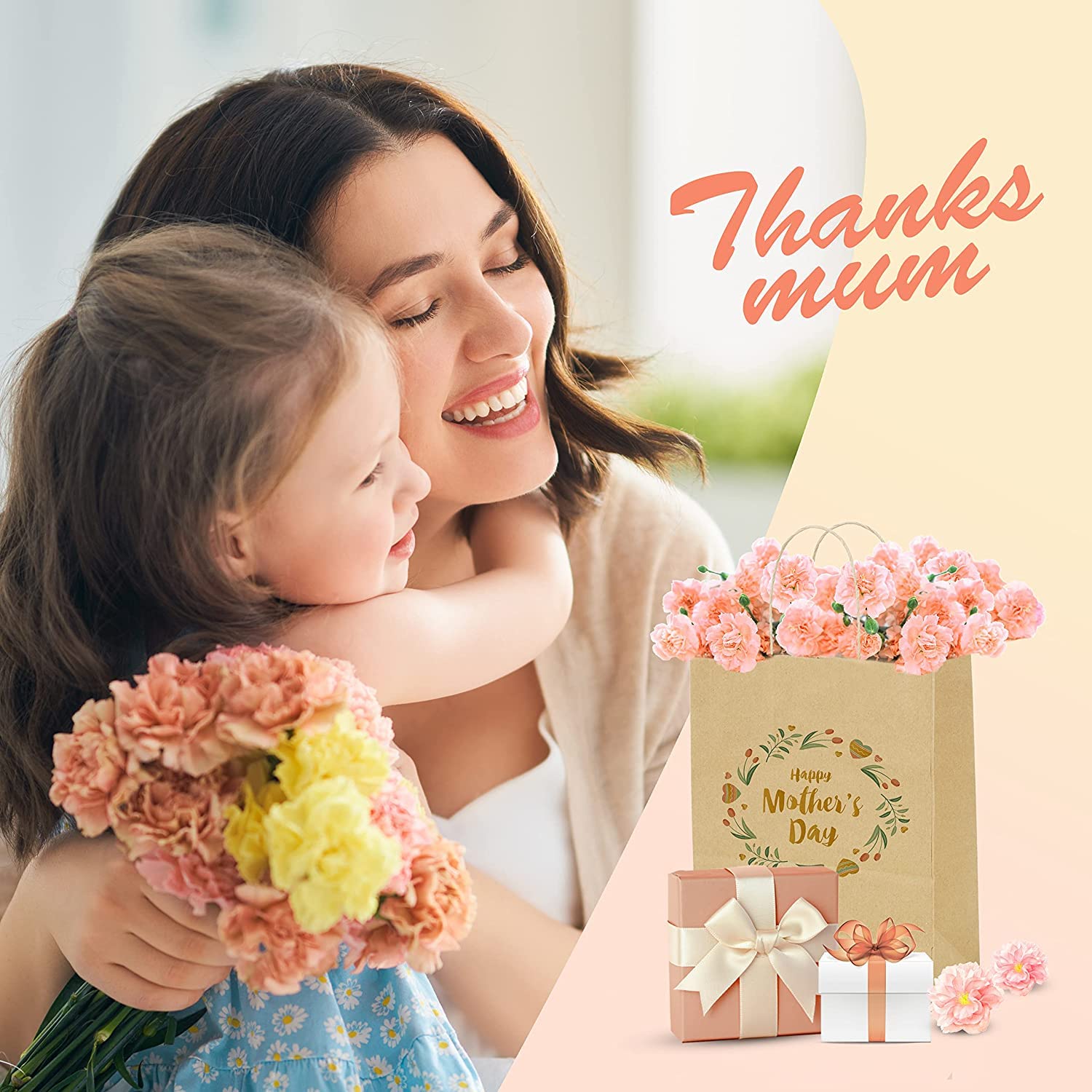 RACETOP Brown Kraft Paper Bags