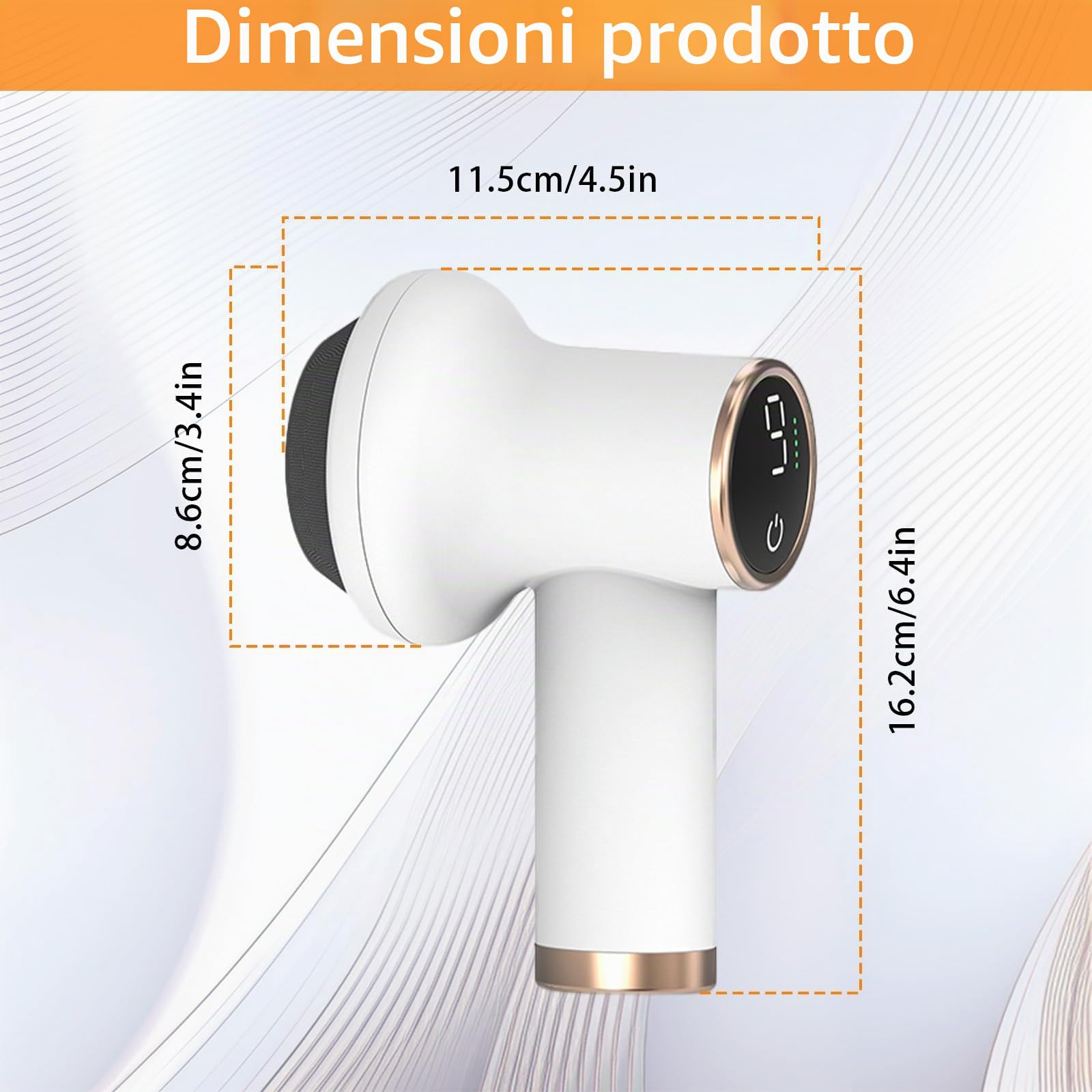 Massaggiatore Elettrico Anticellulite, Massaggiatore Linfodrenante Portatile Senza Fili, con 8 Testine Massaggianti, Rassoda Modella Allevia la Stanchezza per Spalle Vita Addome Glutei e Gambe