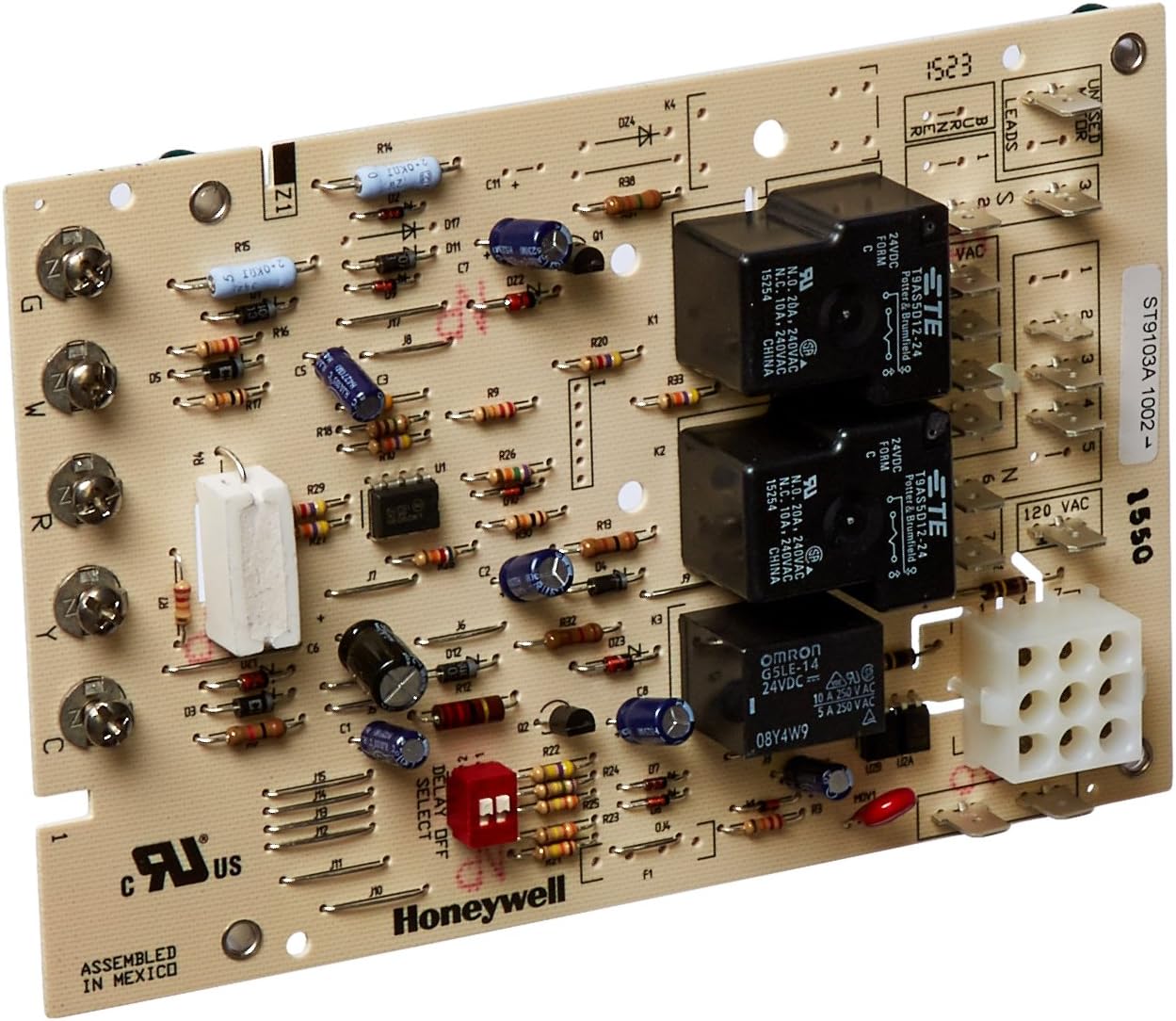 Honeywell ST9103A1002 Replacement Electronic Fan Timer for Oil Furnace Applications