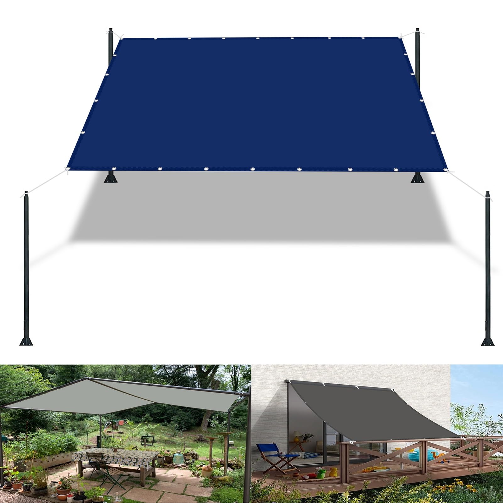 Voile d'ombrage imperméable pour bloquer la pluie et le soleil sur votre terrasse