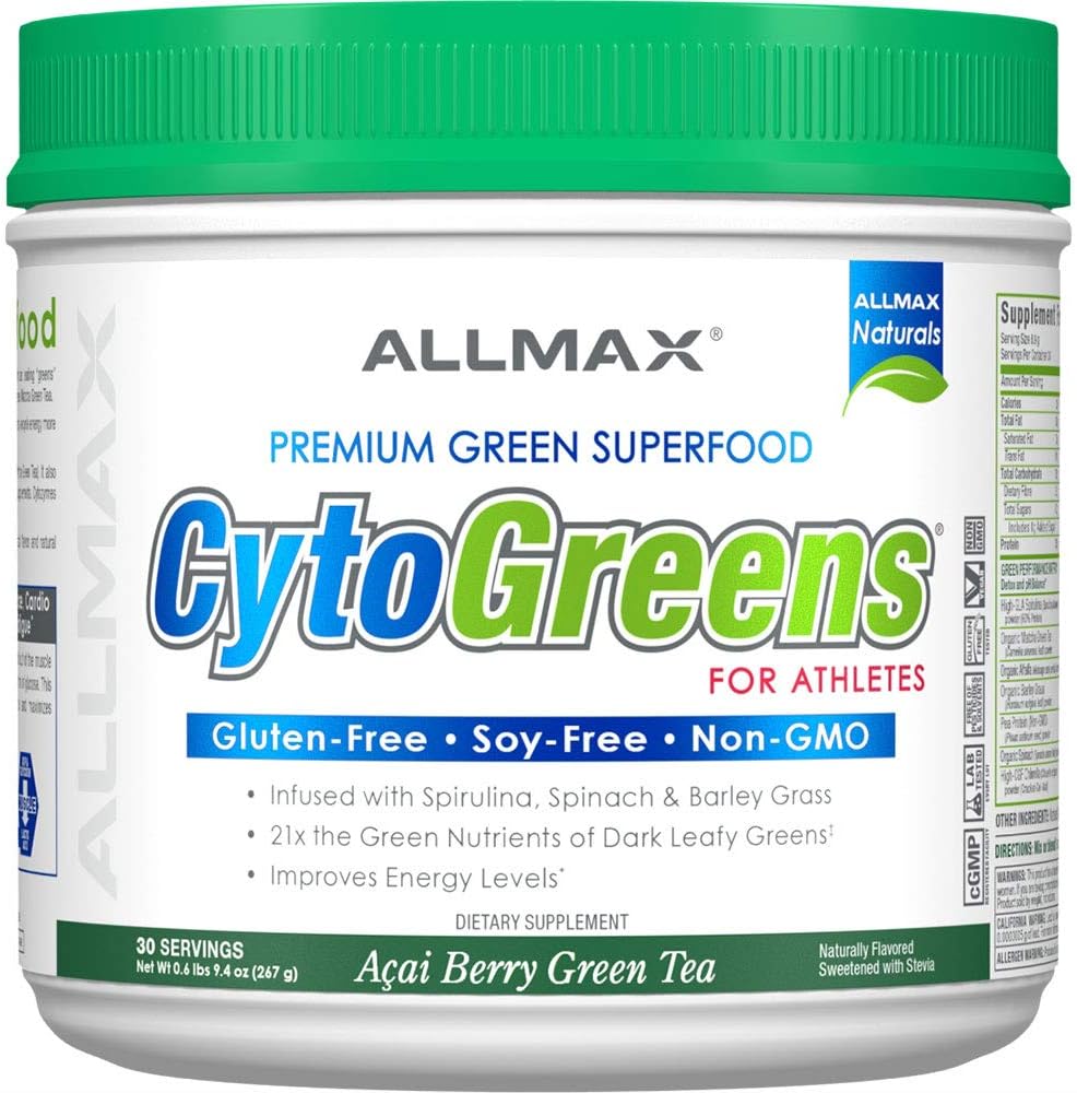 ALLMAX CYTOGREENS, Acai Berry Green Tea –...