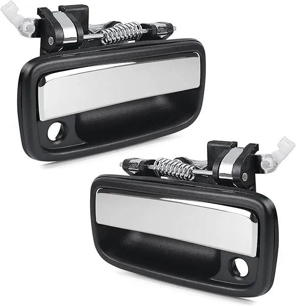OTUAYAUTO 2Pcs Exterior Door Handle for Front Left Drive Side and Front Right Passenger Side - Replacement for 1995-2004 Toyota Tacoma, OEM# 79344 69220-35020