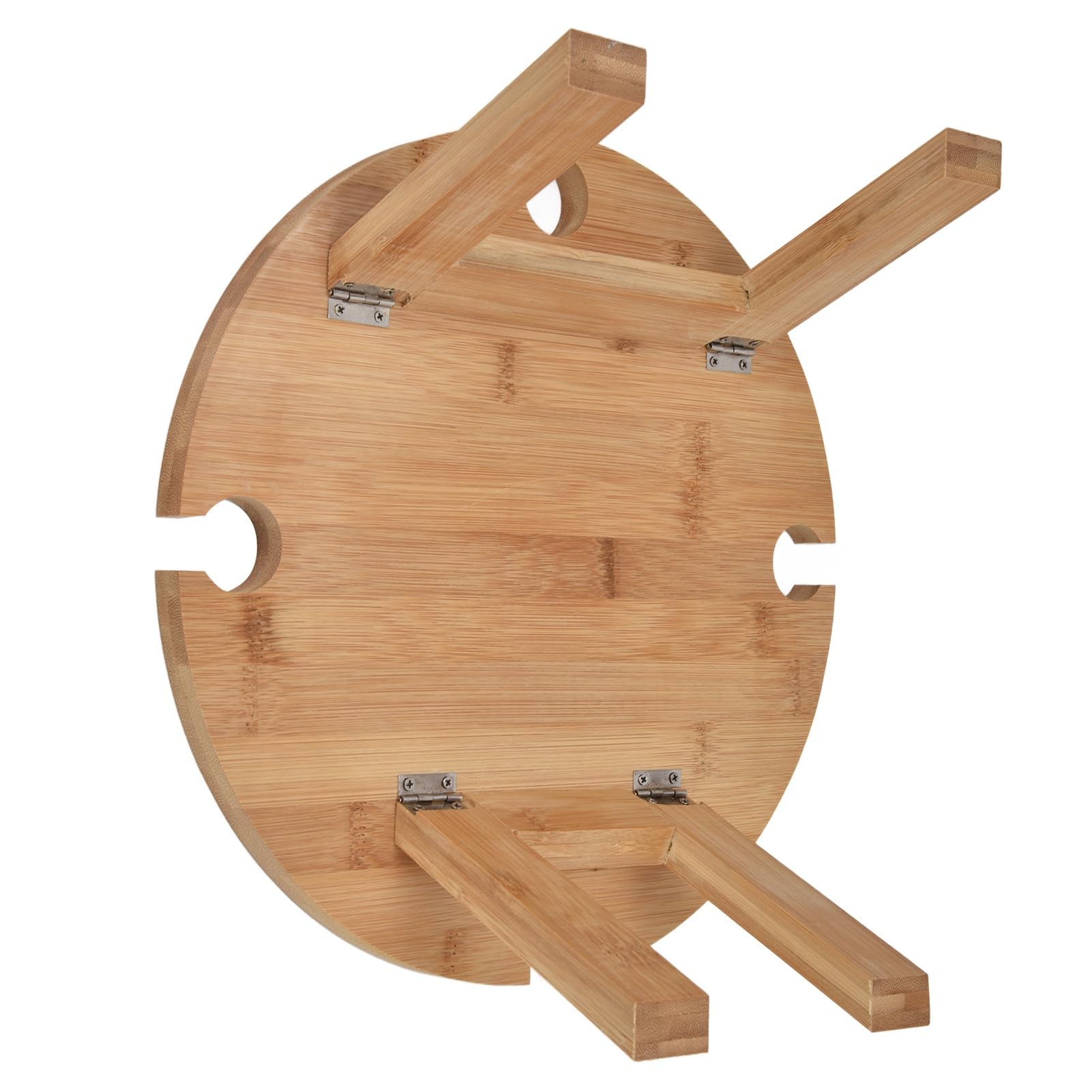 Tavolino pieghevole in legno per esterni, con supporto per vino, perfetto per campeggio, trekking, picnic e cene all'aperto, design portatile e leggero