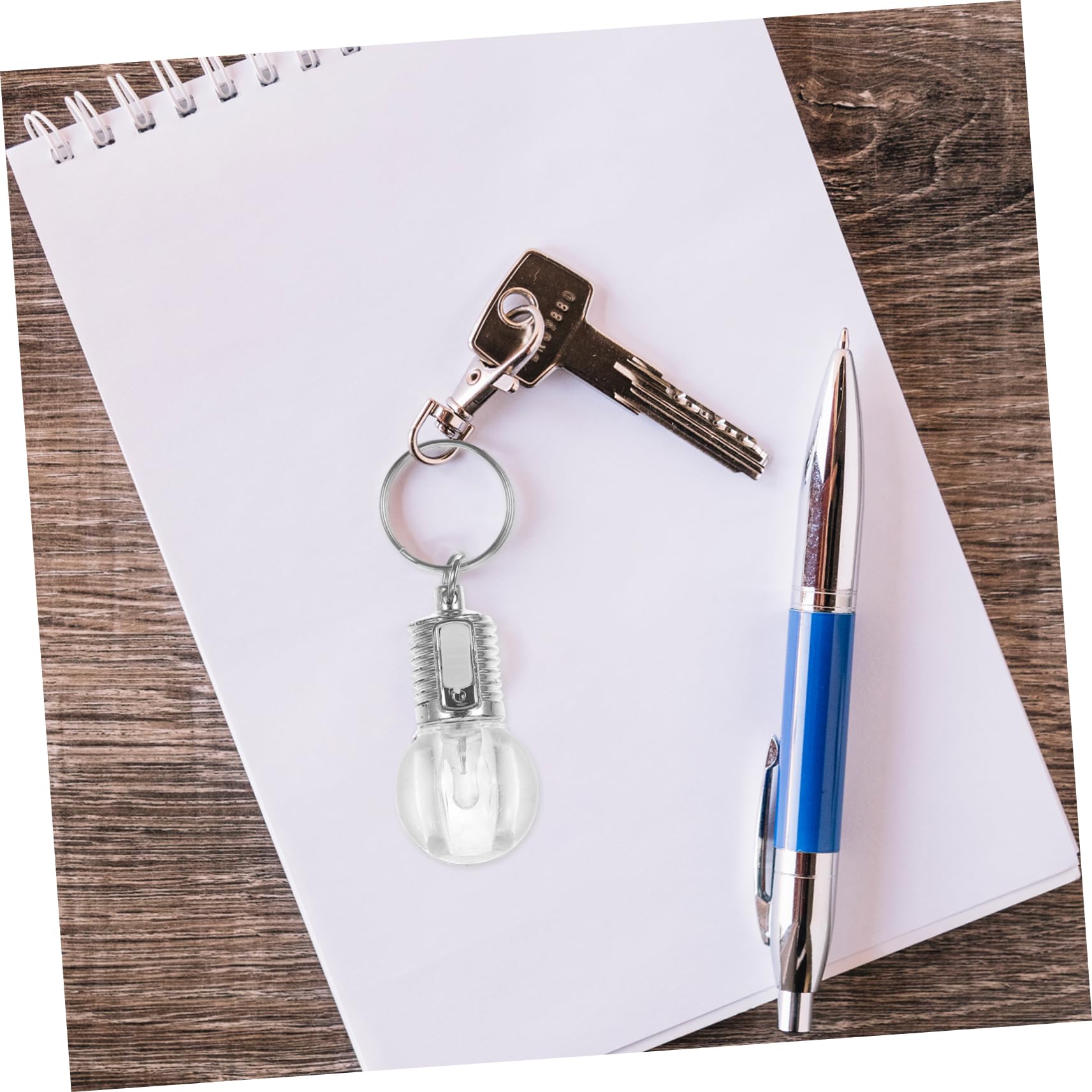 Yardenfun 10pcs Colorful Changing Led Bulb Key Chain Unique Design Keyring Torch with Durable Bright Mini Light Lamp for Keys and Ornaments