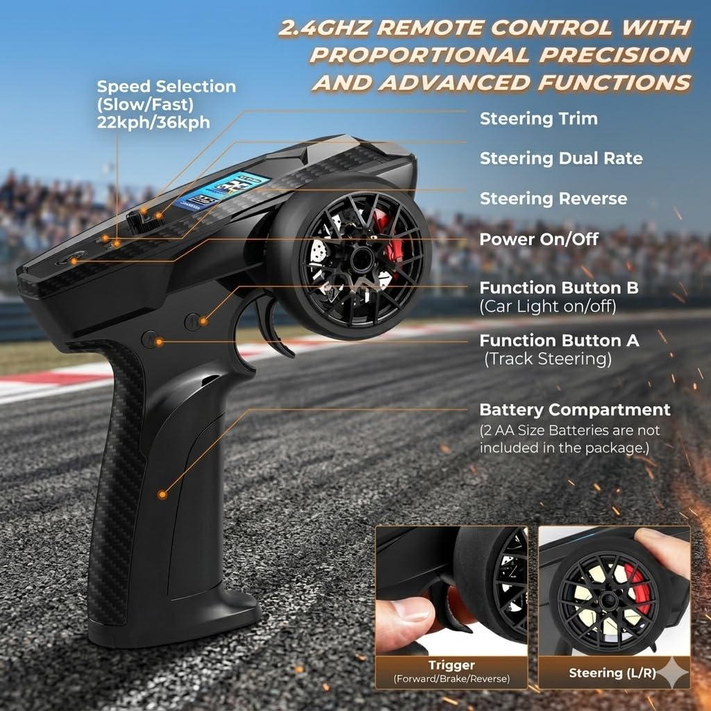 HAIBOXING Ferngesteuertes Auto 4WD RC Auto 1/18 36 km/h Offroad Ferngesteuert Buggy 2.4Ghz All Terrain Rennauto Ferngesteuert RC Buggy,Ferngesteuert Monstertruck für Kinder und Erwachsene18858E
