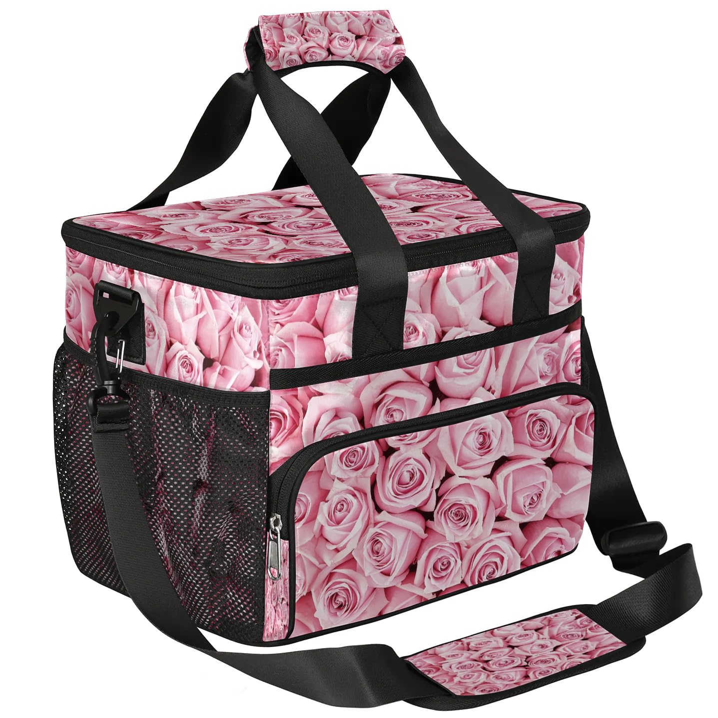 Große Lunchtasche mit Blumenmuster, für Erwachsene, Herren, Damen, Kinder, Mädchen, Jungen, isolierte Lunchbox, Kühltasche, Kühltasche, Kühltasche, Kühltasche für Arbeit, Picknick, Grillen