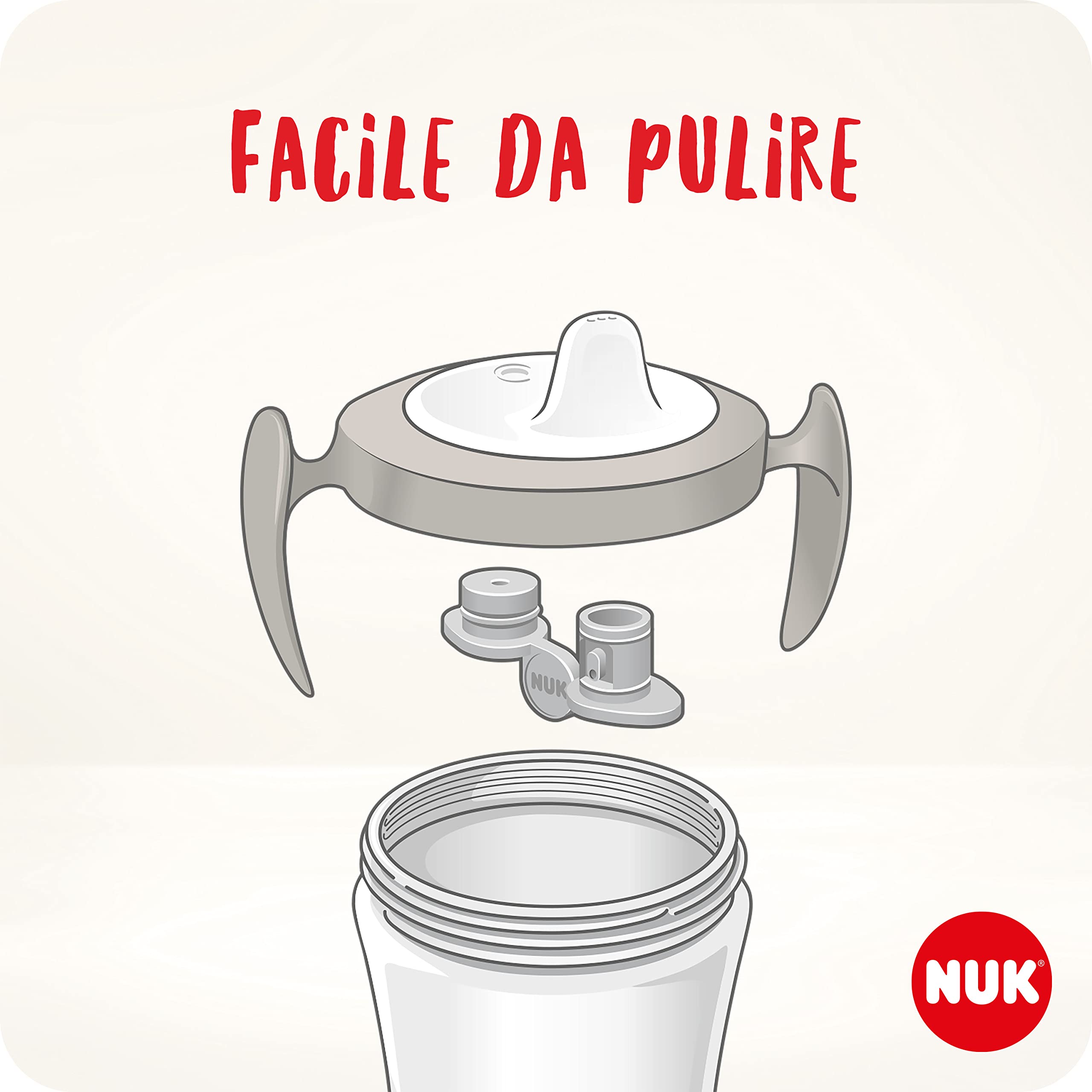 NUK Trainer Cup bicchiere antigoccia | Beccuccio morbido e a prova di perdite | 6+ mesi | Senza BPA | 230ml | rana verde