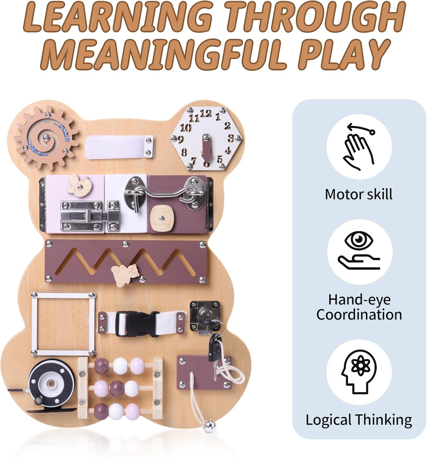 lefeke Fidget Busy Board for Adults with Dementia,Calming Activities and Games for Seniors,Dementia Activities for Seniors,Assistance Products Elderly Patients,Gift Toys for People with Alzheimers