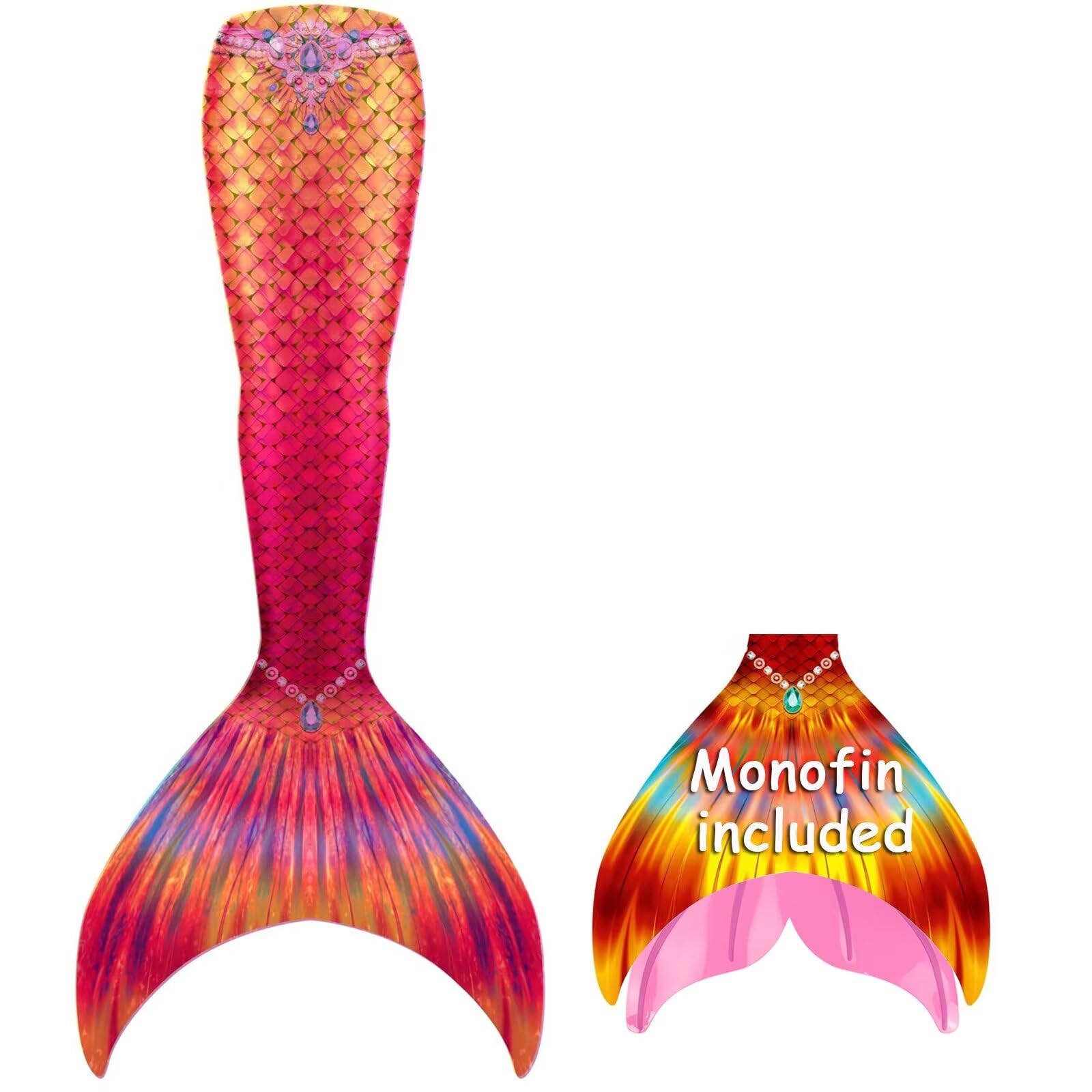 Superband Mermaid Tails for Swimming for Adults with Monofin