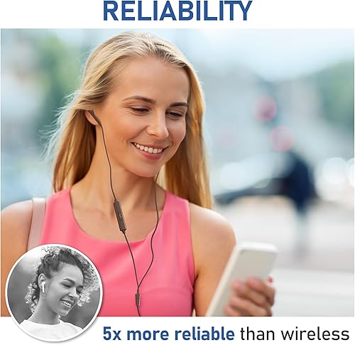 Miniatura 8 de LUDOS FEROX Auriculares con cable in-Ear, 5 años de garantía, auriculares con micrófono, cancelación de ruido con cable para conector de 3.5mm,