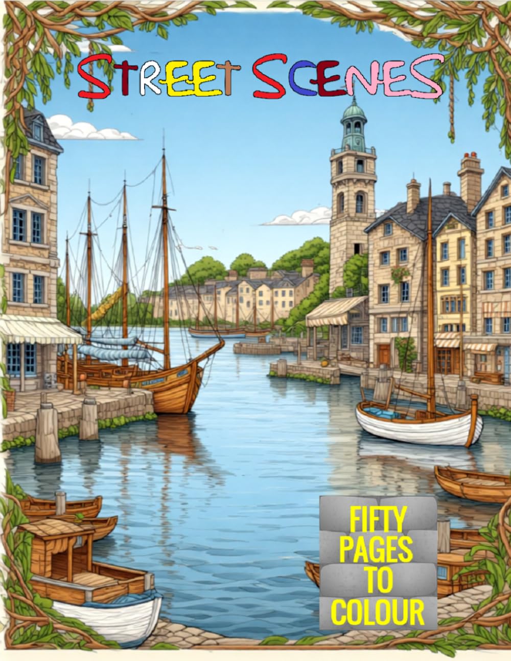 Street Scenes - Colouring Book