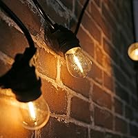 Vista 4 de Guirnalda de luces LED inastillables, impermeables, blanco cálido 2200K, 70LM, base E26, paquete de 15