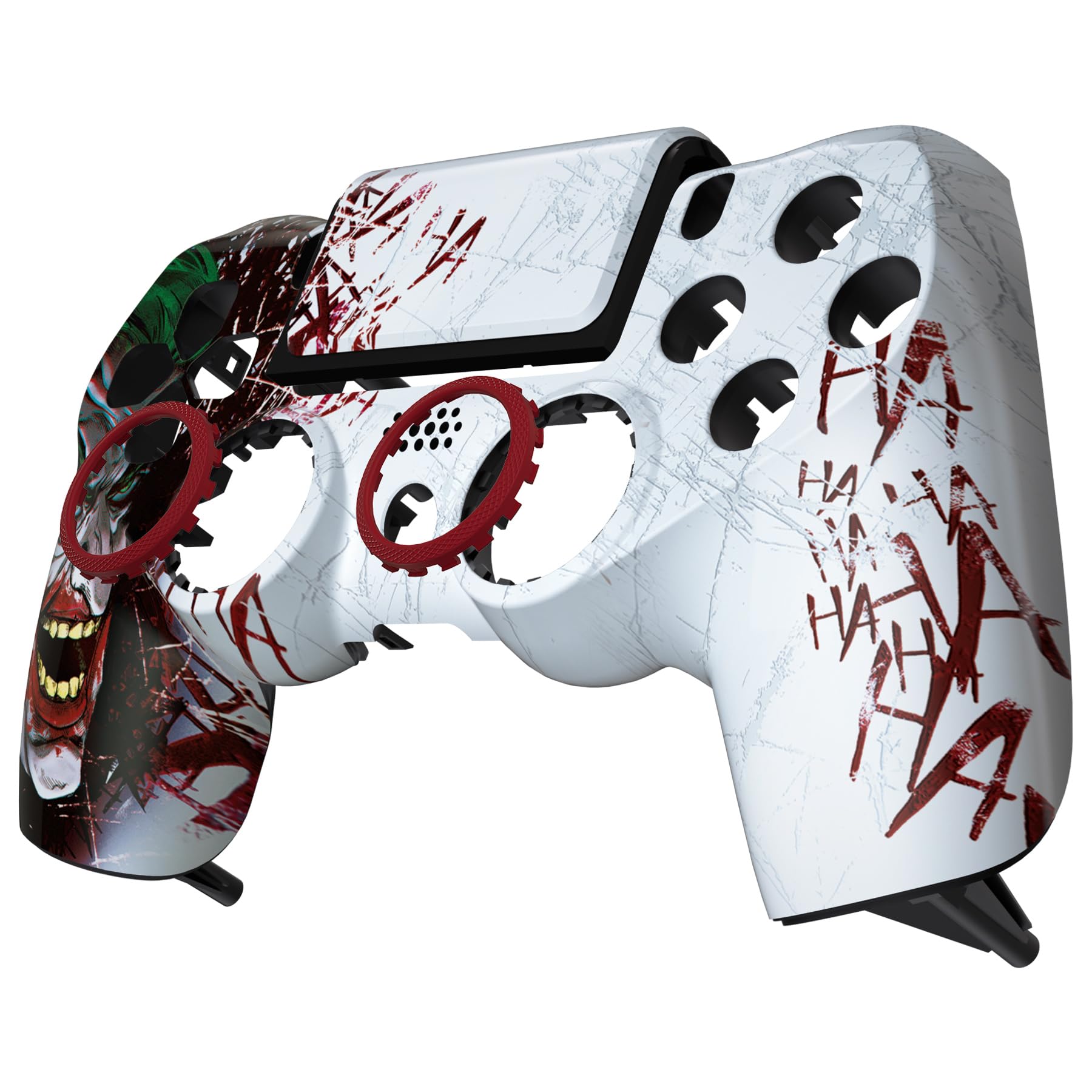 eXtremeRate Cover Custodia Touchpad Compatibile con ps4 PRO Slim Controller,Ghost Copertura Frontale Case Scocca Touchpad Compatibile con ps4 Joystick JDM-040/050/055-HAHAHA