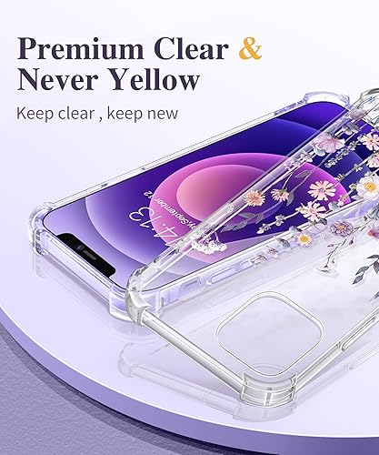 Miniatura 3 de GVIEWIN Funda para iPhone 12 y iPhone 12 Pro con protector de pantalla + protector de lente de cámara, funda transparente de TPU flexible a prueba