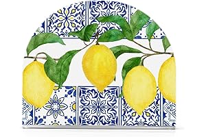 Lemon Blue Tiles Napkin Holder