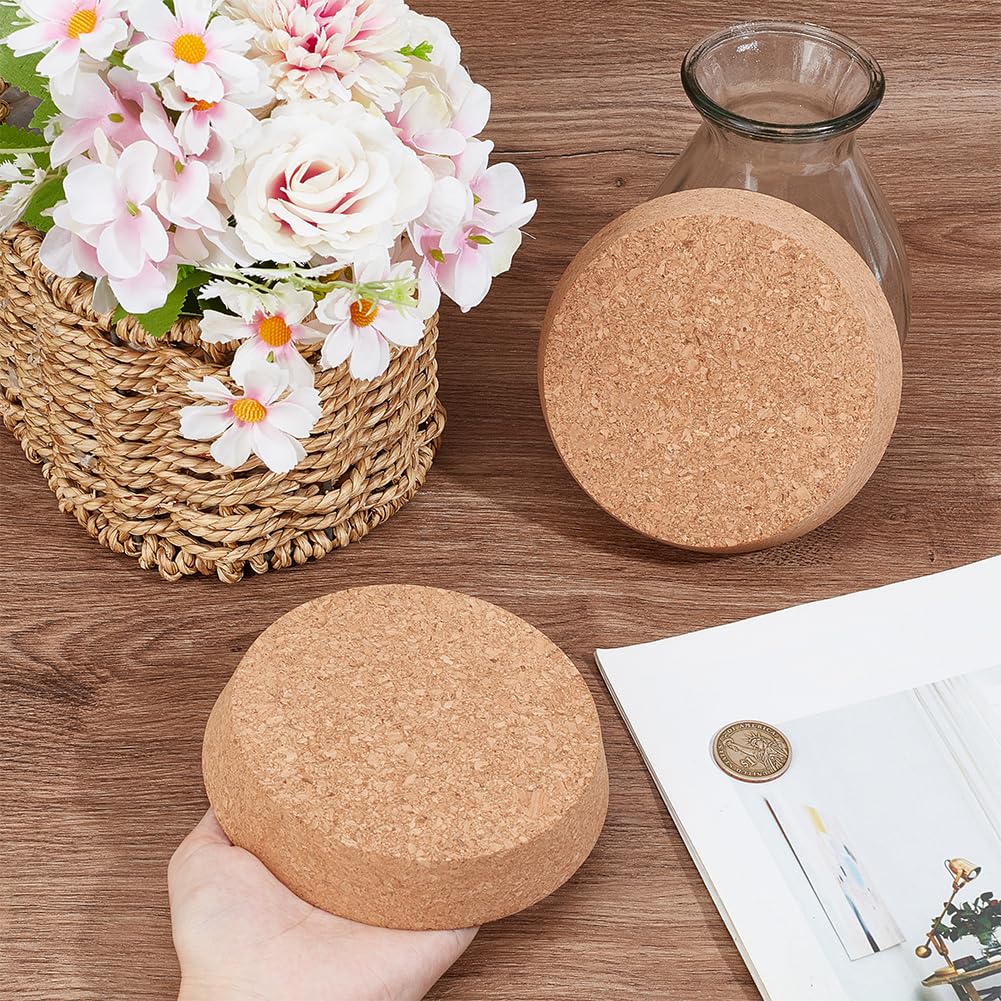 OLYCRAFT - 2 tapones de corcho cónicos, 11,6 – 13 cm, tapón cónico de madera para tarro de cristal, tapa de botella de vino, reemplazo de madera blanda natural para la cocina, regalos de boda