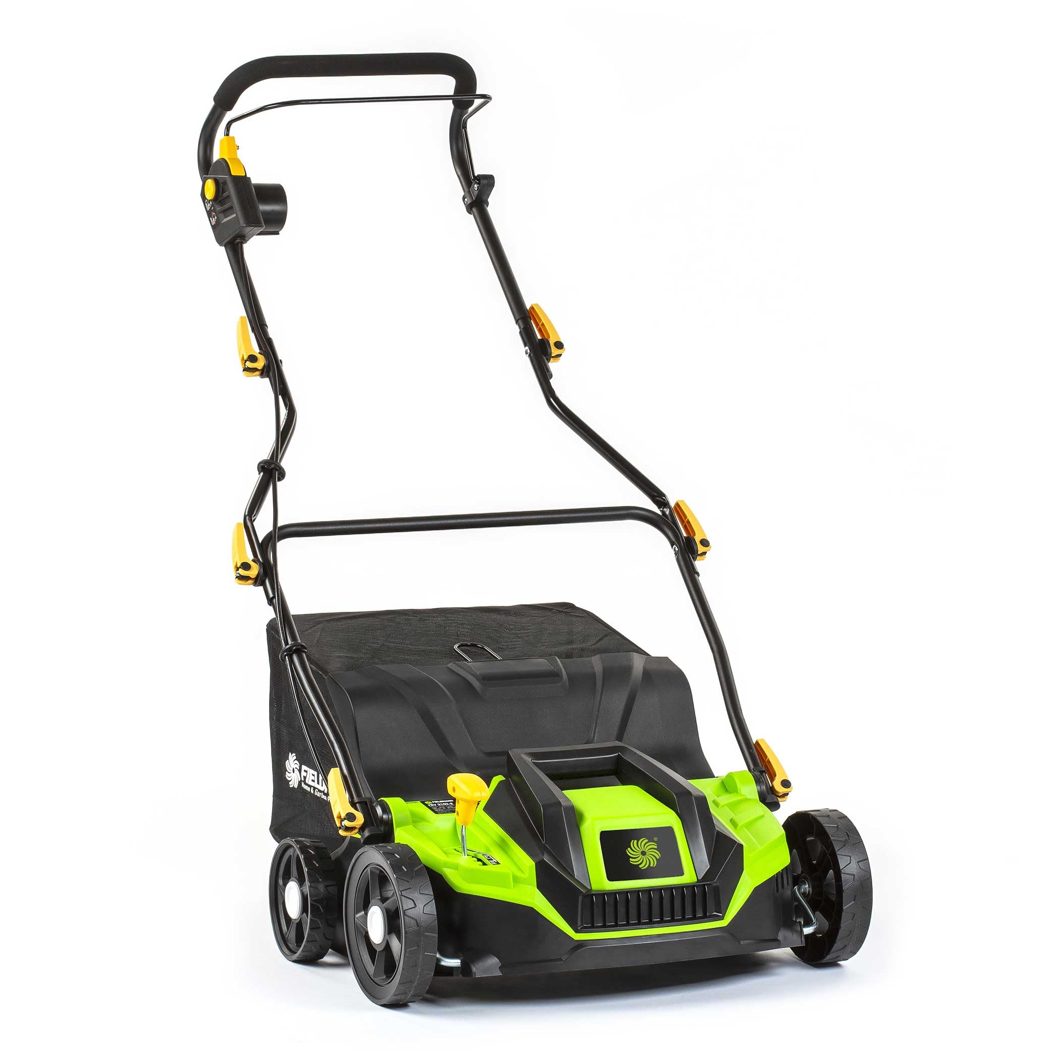 Scarificatore e rastrello elettrico 2 in 1, 1300 W, larghezza di taglio 320 mm, contenitore da 40 l, maniglia regolabile, profondità di taglio da -12 a +10 mm, 2 cilindri intercambiabili